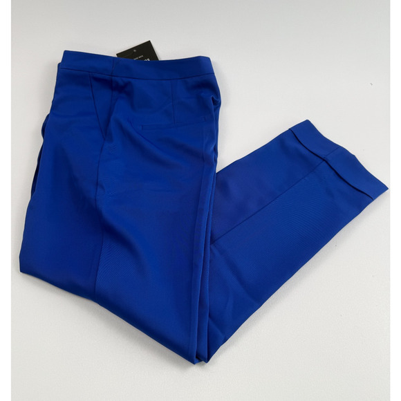 Tuckernuck Sapphire Blue Duncan Pleated Straight Leg Trouser Pants Size M - Picture 2 of 13